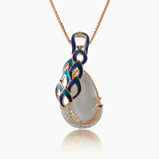 Peacock's Tear Diamond Pendant
