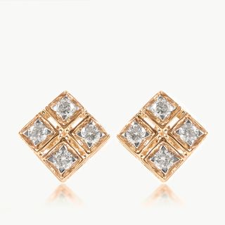Cheveron Diamond Earrings