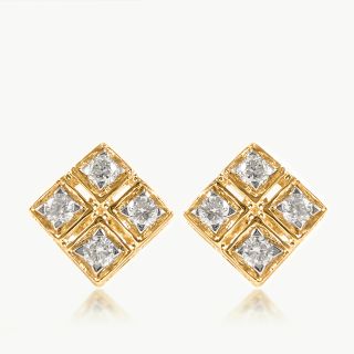Cheveron Diamond Earrings