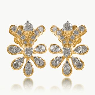 Vine Bloom Diamond Dangler