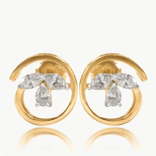 Dewdrop Orbit Diamond Earrings