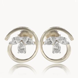 Dewdrop Orbit Diamond Earrings