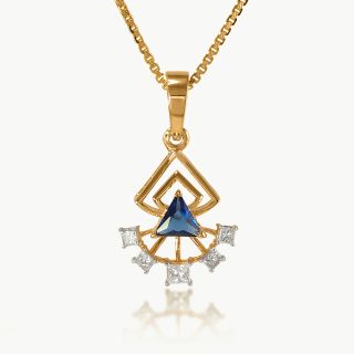 Blue Radiance Diamond Pendant