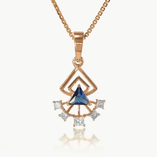 Blue Radiance Diamond Pendant