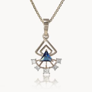 Blue Radiance Diamond Pendant