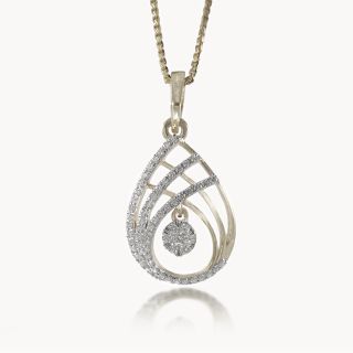 Halo Cascade Diamond Pendant