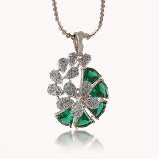 Gibbous Diamond Pendant