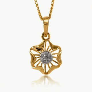 Krit Flower Design Diamond Pendant