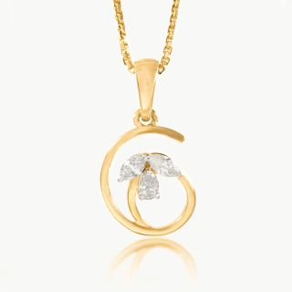 Dewdrop Orbit Diamond Pendant