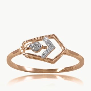 Cheveron Prism Diamond Ring