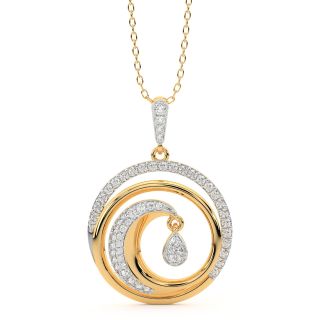 Amias Round Diamond Pendant Set