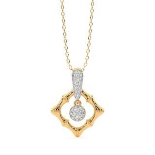 Zahra Round Diamond Pendant Set