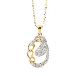 Efia Round Diamond Pendant Set