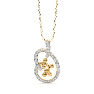 Ode Round Diamond Pendant Set