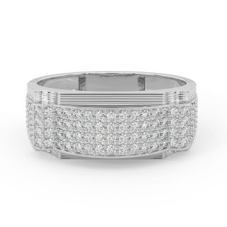 Sleek Round Diamond Ring For Men