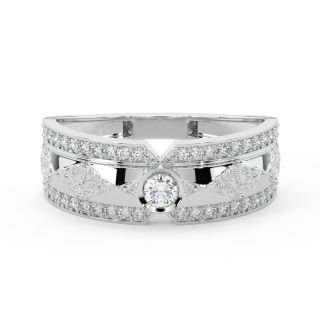 Fleurina Round Diamond Ring For Men