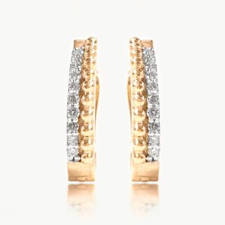 Linear Raw Diamond Earrings