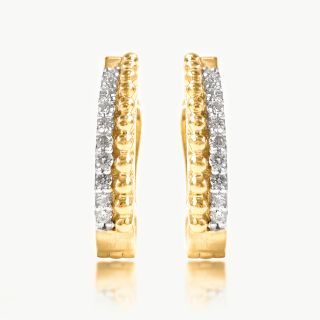 Linear Raw Diamond Earrings