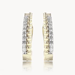 Linear Raw Diamond Earrings
