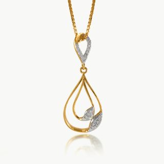 Droplet Design Diamond Pendant