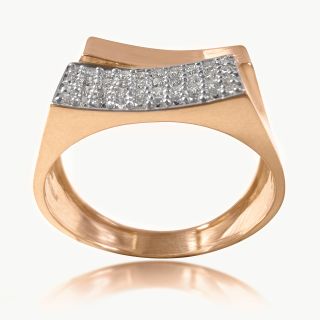 Rechead Diamond studded Ring