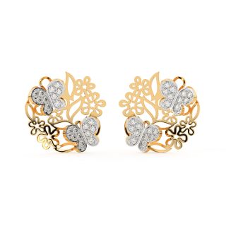 Nerio Round Diamond Stud Earrings