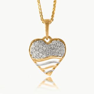 Wavy Heart Diamond Pendant