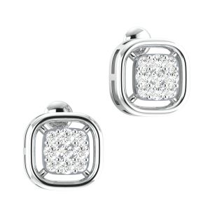 Joben Round Diamond Stud Earrings