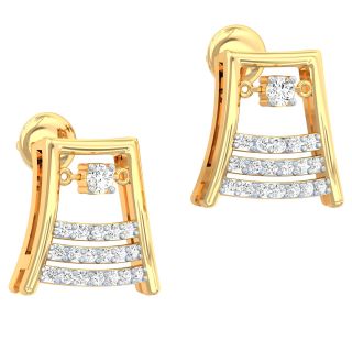 Elaine Round Diamond Stud Earrings