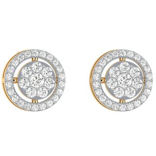 Natalie Round Diamond Stud Earring