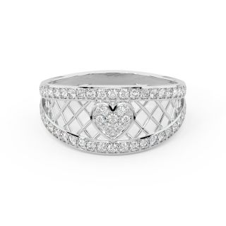 Heart Jaal Diamond Engagement Ring