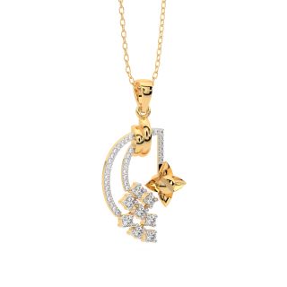 Gold Star Diamond Pendant