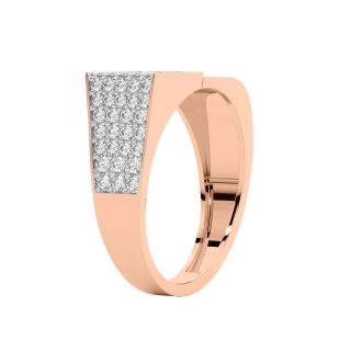 Mesh Gleaming Diamond Men's Ring