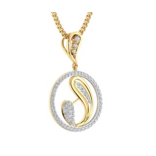 Rias Round Diamond Office Wear Pendant