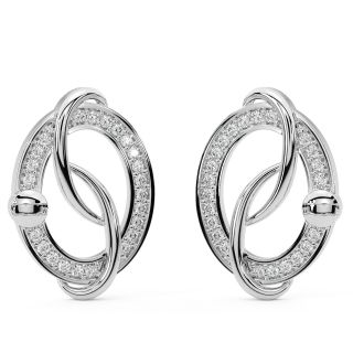 Evergreen sheen Gold Diamond Earrings