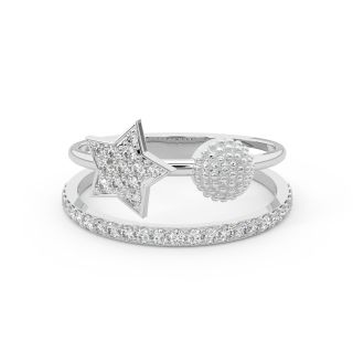 Sparkle Star Diamond Engagement Ring