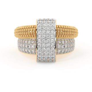 Edgy Formals Gold Diamond Ring
