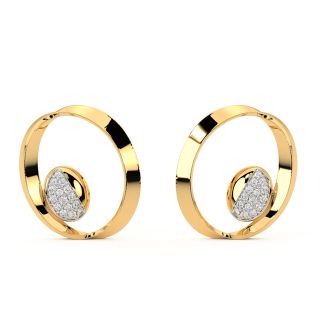 Diamond Shimmering Sphere Stud Earrings