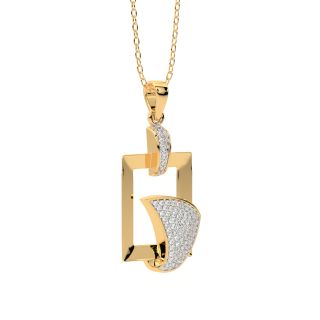 Designer Geometric Diamond Pendant