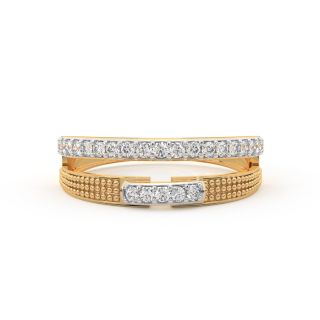 Gold Flow N Flare Diamond Ring