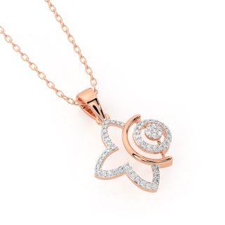 The Half Flower Diamond Pendant