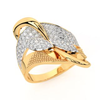 Stylish Gold Diamond Engagement Ring