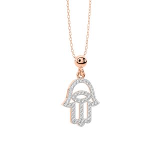 Hamsa Evil Eye Diamond Pendant