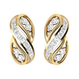 Eliza Infinity Diamond Stud Earrings For Her