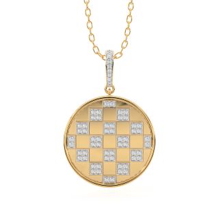 The Check Deck Diamond Pendant