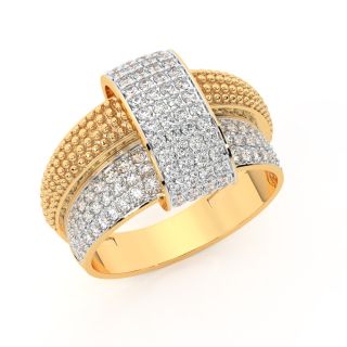 Edgy Formals Gold Diamond Ring