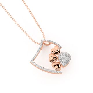 Ace Of Hearts Diamond Pendant