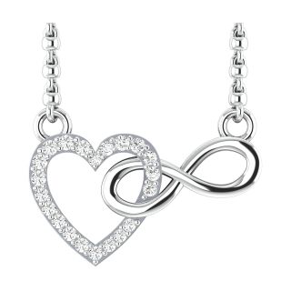 Infinity Heart Diamond Pendant