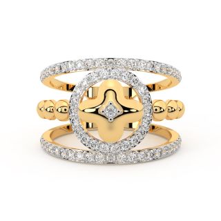 Star Fish Diamond Engagement Ring