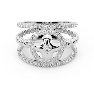 Star Fish Diamond Engagement Ring